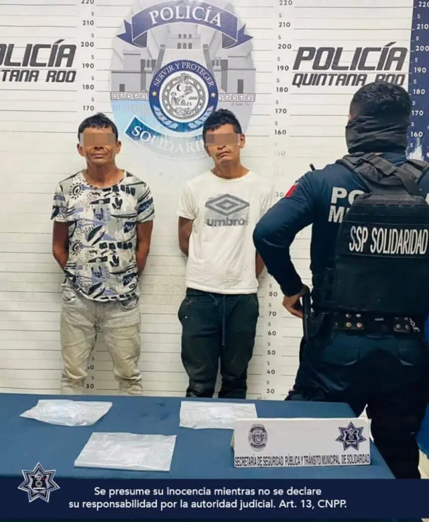 Detienen a 3 hombres  con 128 dosis de droga en Solidaridad