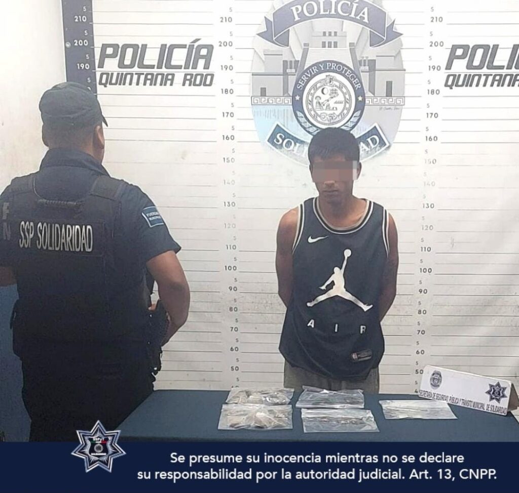 Policía municipal detiene a 6 personas por narcomenudeo en Solidaridad