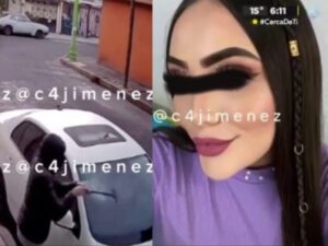 Con un martillo, mujer destruye vehículo de su amiga