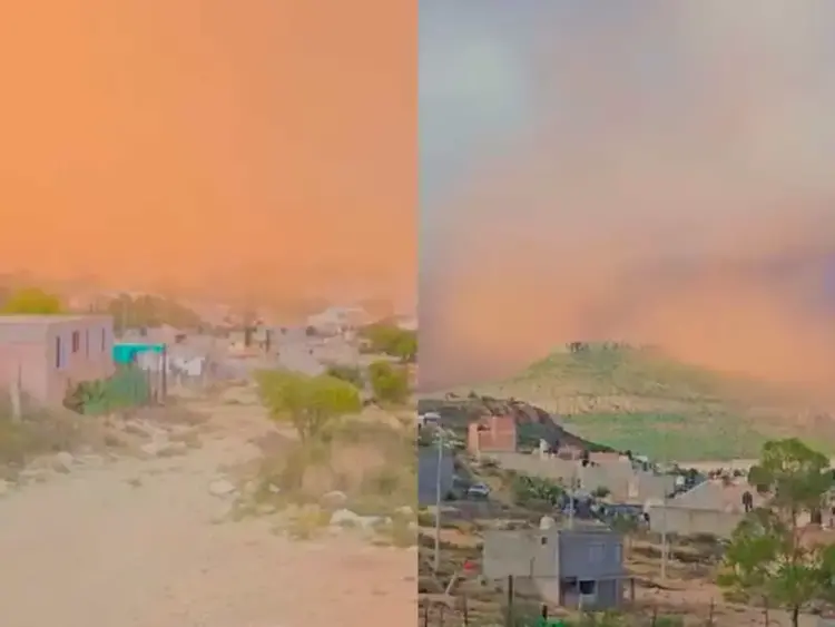 Mira como llegó la tormenta de polvo del Sahara a Zacatecas