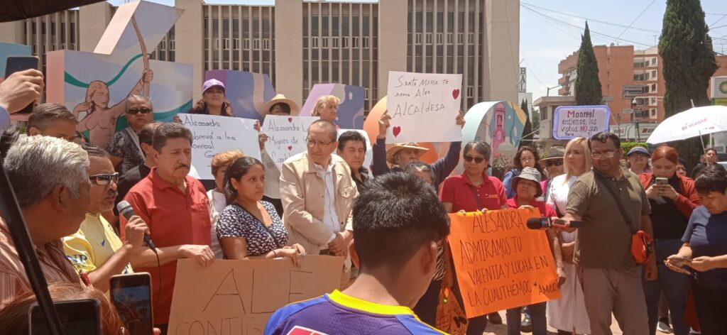 Realiza una concentración el Frente vecinal por la defensa de la democracia en Cuauhtémoc