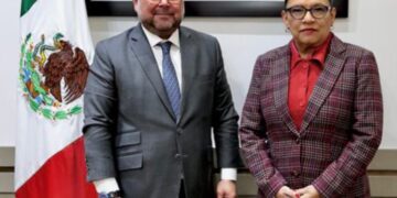 Rosa Icela Rodríguez se reúne con el presidente del Tribunal Federal de Justicia Administrativa