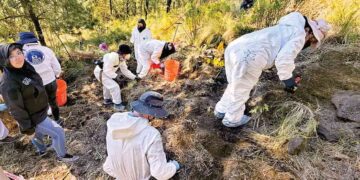 Madres buscadoras recorren el Ajusco en busca de sus seres queridos